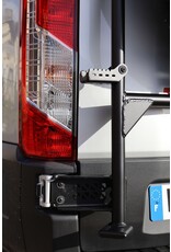 Adjustable Spare wheel carrier with ladder for FORD TRANSIT 2014+ with 180º hinges.