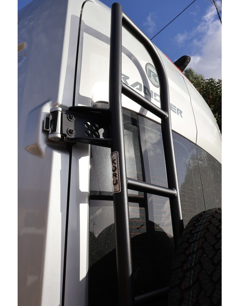 Adjustable Spare wheel carrier with ladder for FORD TRANSIT 2014+ with 180º hinges.