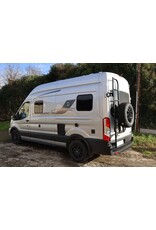 Adjustable Spare wheel carrier with ladder for FORD TRANSIT 2014+ with 180º hinges.