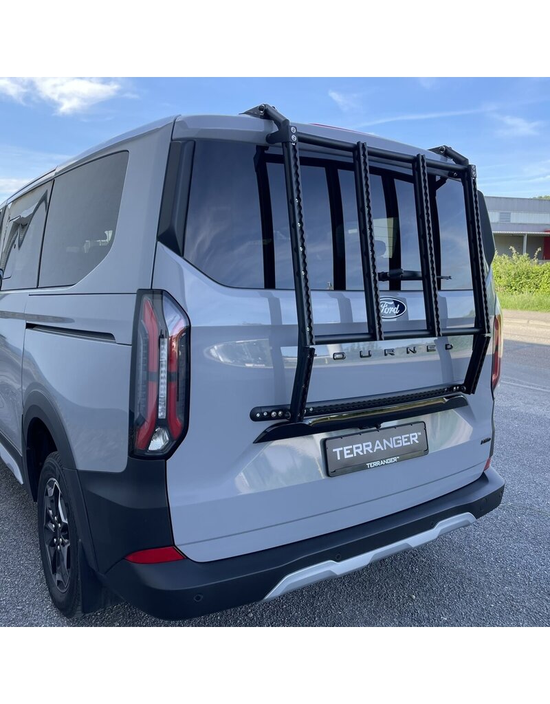Heckträgersystem "Modular" für die Heckklappe des Ford Transit Custom / Tourneo Custom V710 (NRN/NXN) und VW T7 - New Transporter