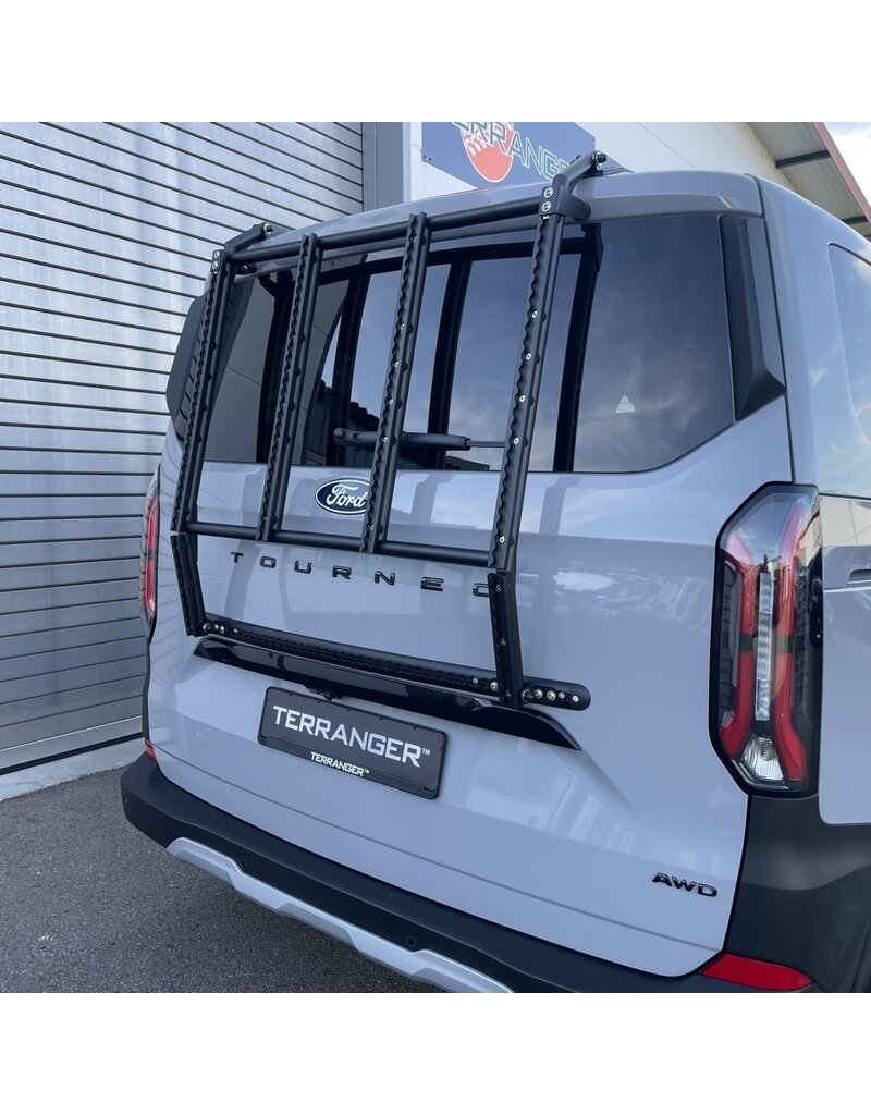Heckträgersystem "Modular" für die Heckklappe des Ford Transit Custom / Tourneo Custom V710 (NRN/NXN) und VW T7 - New Transporter