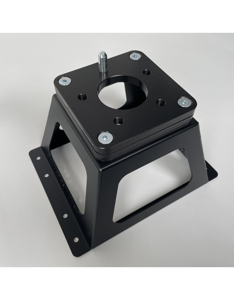 Spacer plate for spare wheel mounting module, for rims with large offset