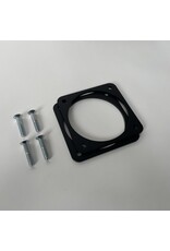 Spacer plate for spare wheel mounting module, for rims with large offset