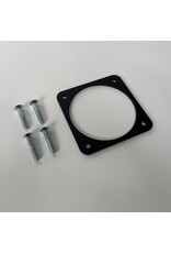 Spacer plate for spare wheel mounting module, for rims with large offset