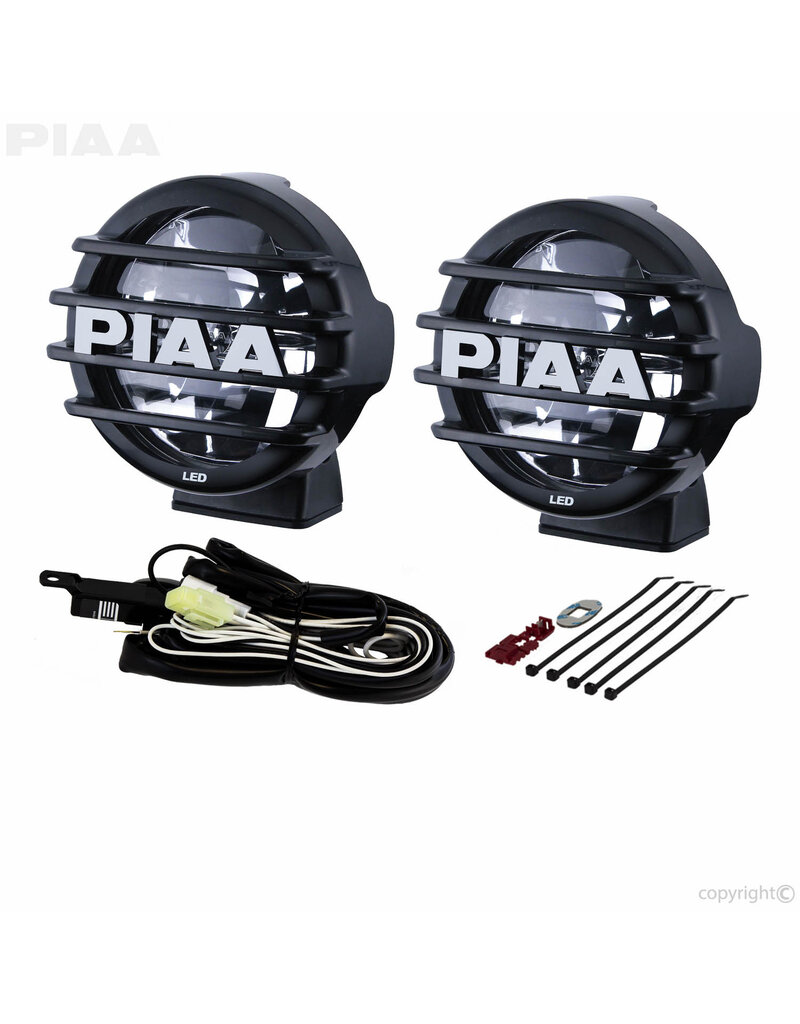 PIAA PIAA LP570 LED Driving Light Kit – 7" – Set of 2 (with Stone Guard Covers)