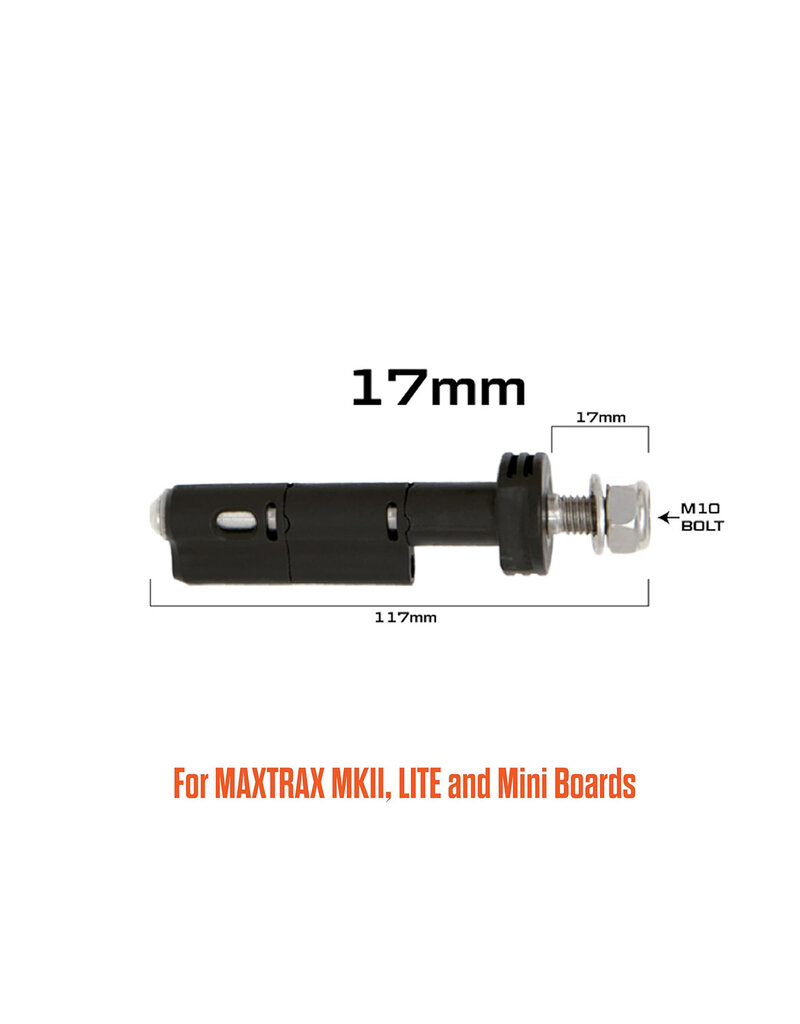 Fixation rapide Maxtrax MKII - Set de 4 pièces - Longueur filetage 17mm