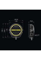 Strands Lighting Division Strands Siberia XP 7" – Feu de route LED – Position blanche/jaune – Mode Xperience