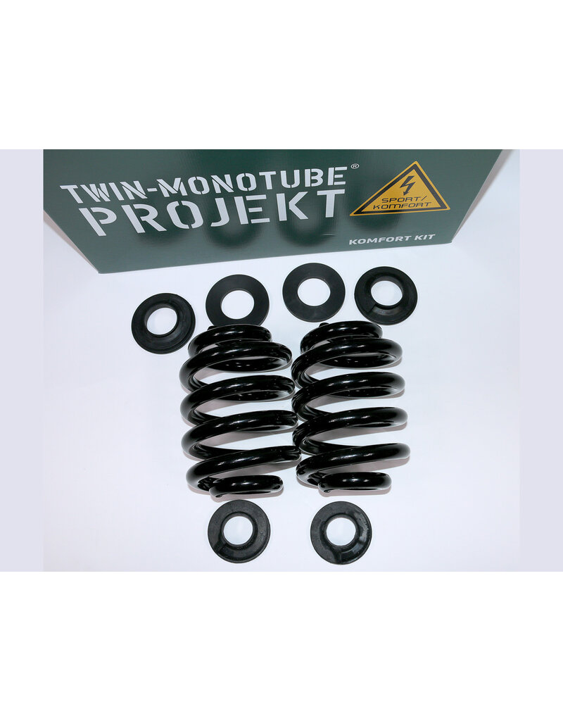 TWIN-MONOTUBE PROJECT COMFORT REAR AXLE REINFORCEMENT SPRINGS KIT For VW T5, T6, T6.1 with at least 300 kg permanent load or conversion, or California models.