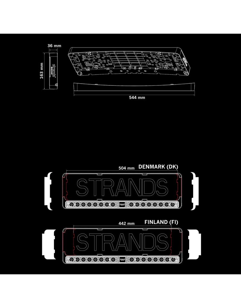 NUUK E-LINE DUO BARRE LED PLAQUE D'IMMATRICULATION de STRANDS