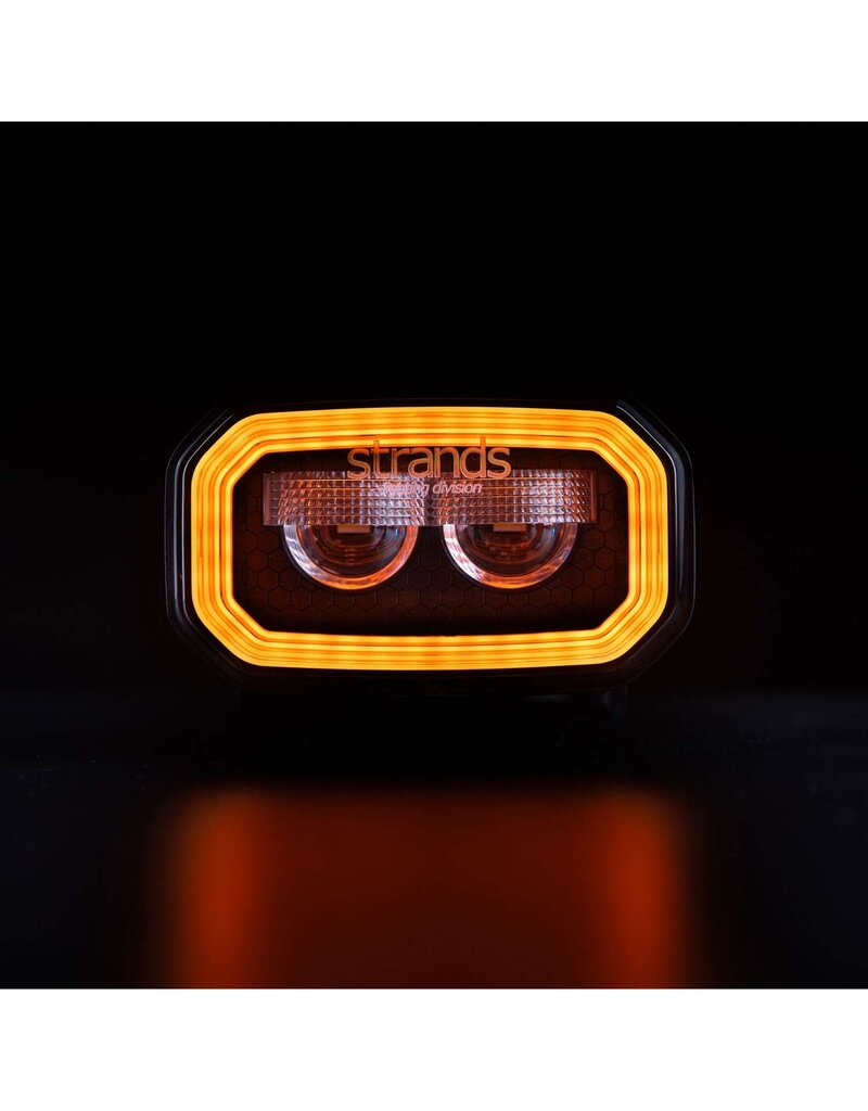 FOR9T Blendfreier Arbeitsscheinwerfer 31W mit amber oder rotem Positionslicht von Strands