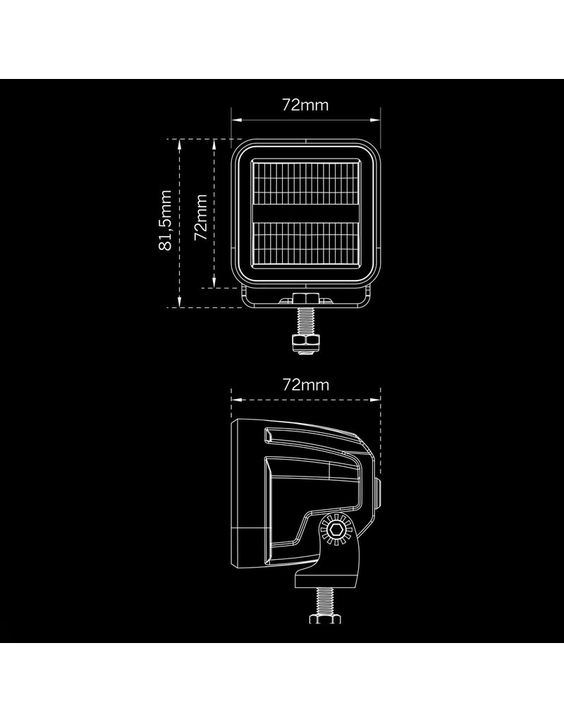 SIBERIA XP RED PANDA WORK LIGHT 38W with position light (3 coulours) by Strands