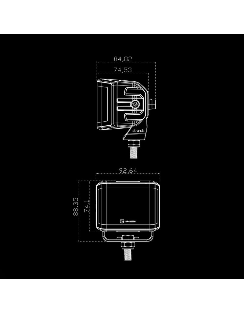 FEU DE TRAVAIL à LED SIBERIA XP RED FOX 44 W avec feu de position et de signalisation par STRANDS