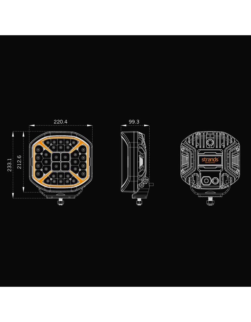 SIBERIA X 9" LED FERN-SCHEINWERFER mit Positionslicht von Strands 