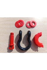 Manille Omega 5/8 pouce CMU (WLL) 3 1/4 T noir/rouge