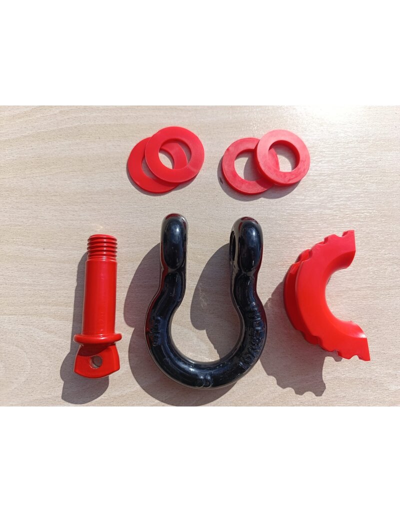 Omega shackle 5/8 inch WLL 3 1/4 T black / red