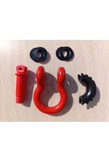 Omega Schäkel 3/4 Zoll WLL 4 3/4 T rot-schwarz