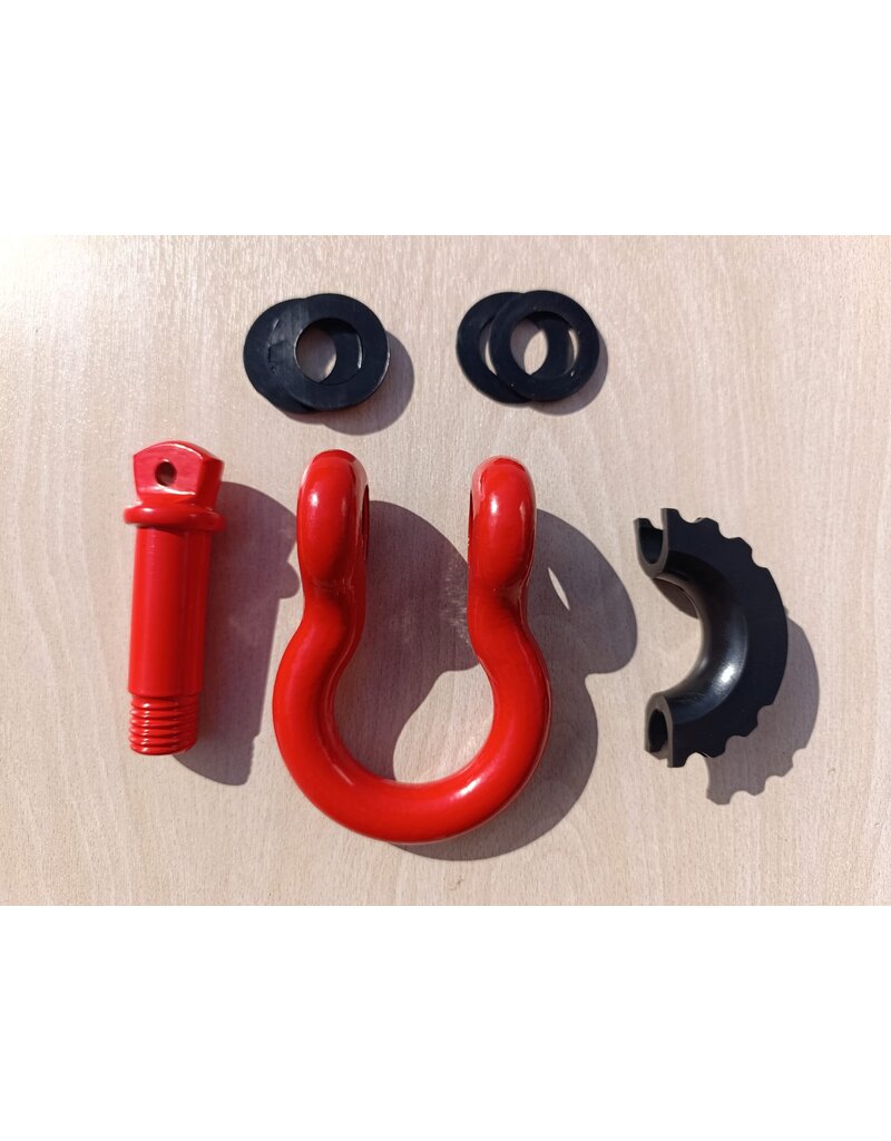 Manille Omega 3/4 pouce WLL 4 3/4 T rouge-noir