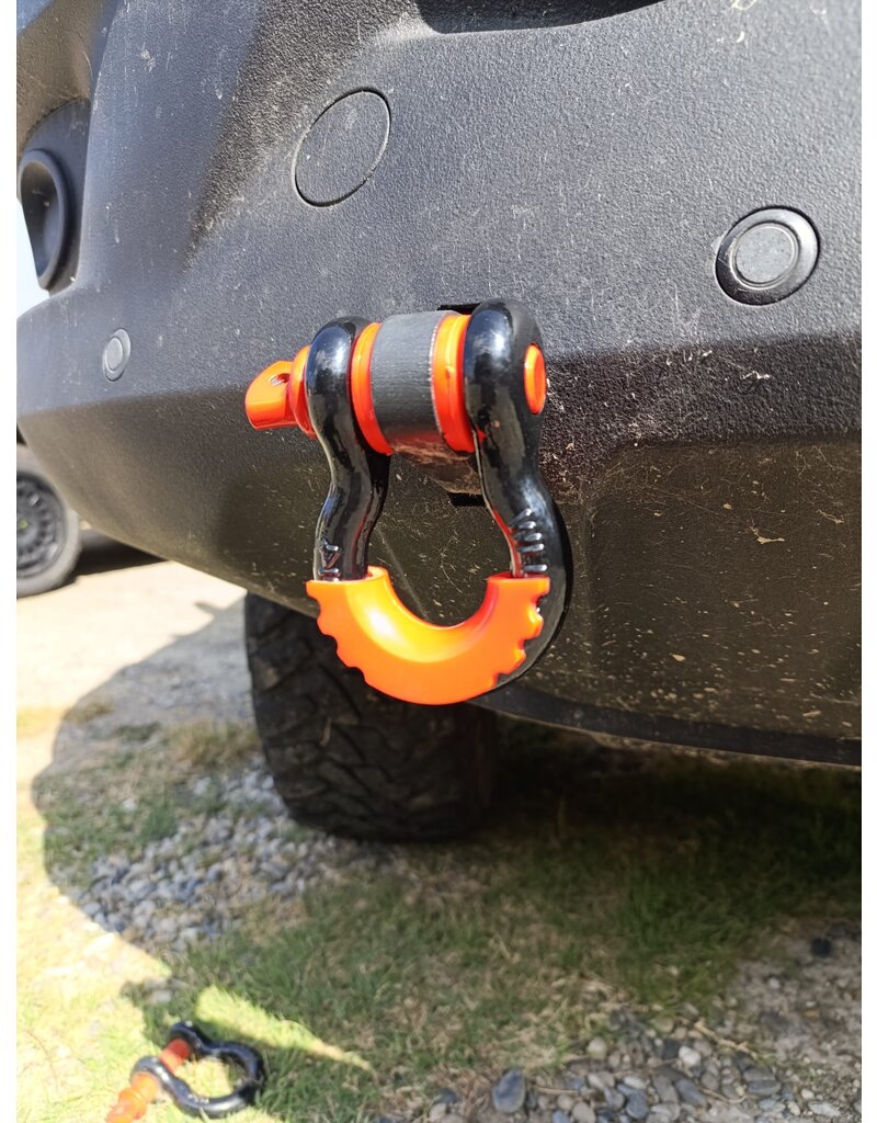 Omega shackle 3/4 inch WLL 4 3/4 T black - red