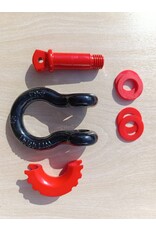 Omega Schäkel 3/4 Zoll WLL 4 3/4 T schwarz - rot