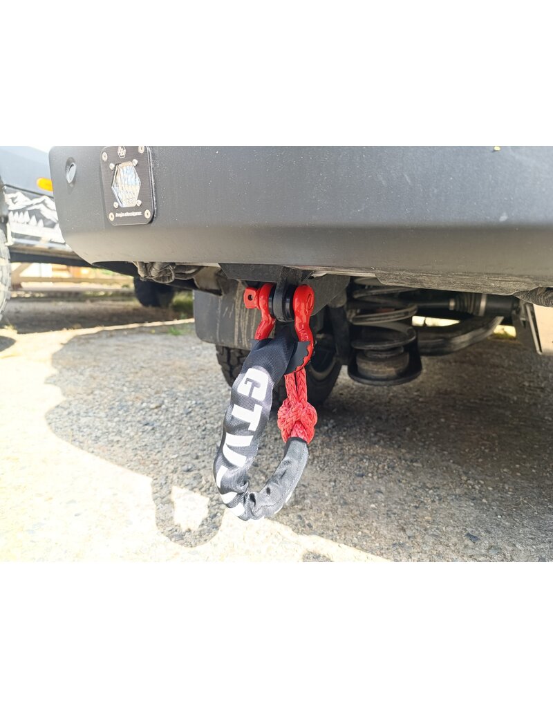 TERRANGER rear recovery hooks (recovery eyelets) with shackle, for Ford Transit/Tourneo Custom 2024+ (V710)