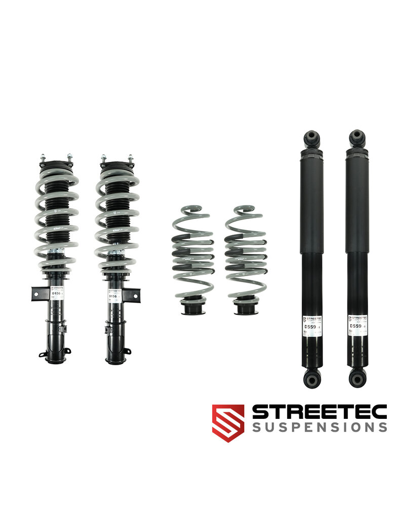 STREETEC « ultraLIFT » kit suspension filetée complet pour un rehaussement défini de + 0/20 mm à plus de 40 mm pour FORD TRANSIT/TOURNEO CUSTOM V710/NRN/NXN and VW T7, de Streetec