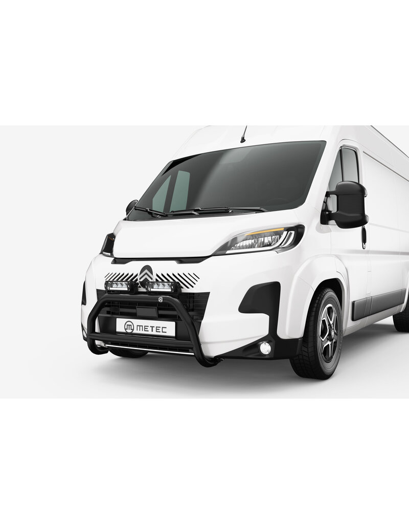 Frontbügel / Bullfänger (poliert oder schwarz) für CITROEN JUMPER , Fiat Ducato , Opel Movano, Toyota Proace Max24 und Peugeot Boxer (jeweils Modell 2024+), D=60 mm