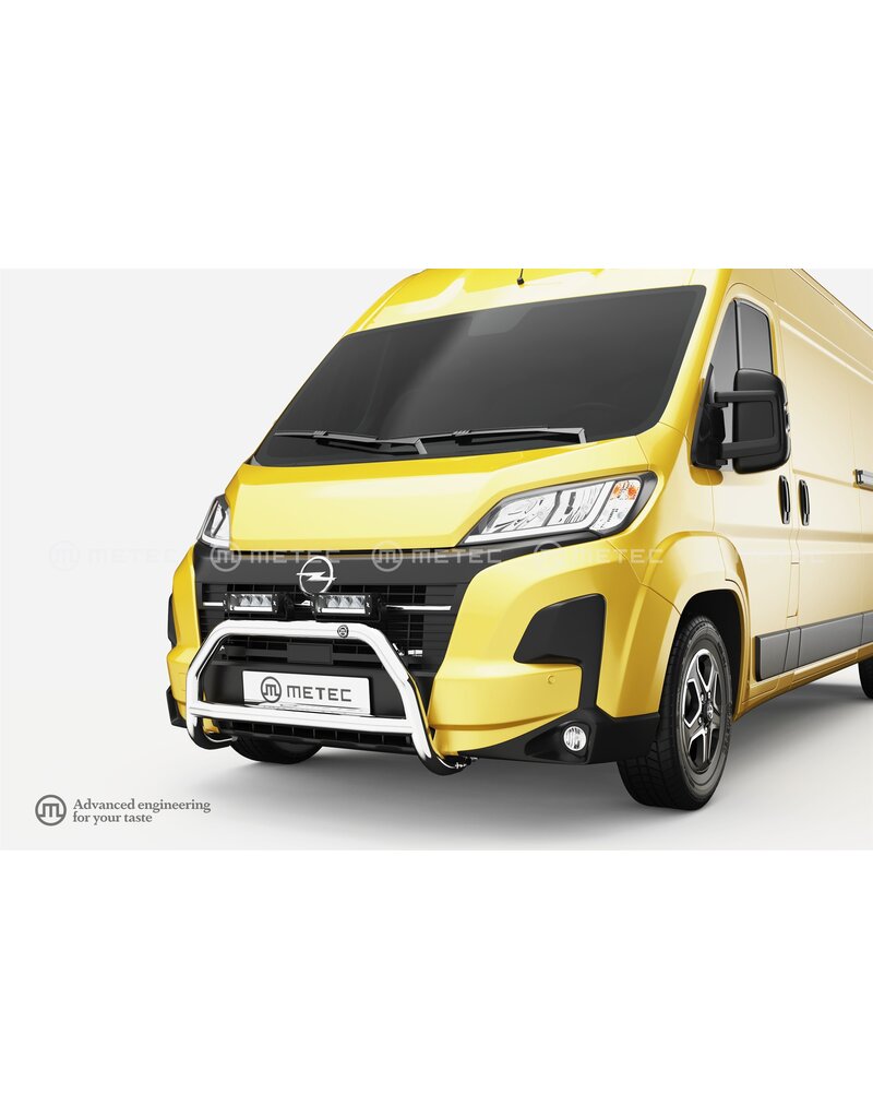 Front bar/bull bar (polished or black) for CITROEN JUMPER, Fiat Ducato, Opel Movano, Toyota Proace Max24, and Peugeot Boxer (2024+ models), D=60 mm