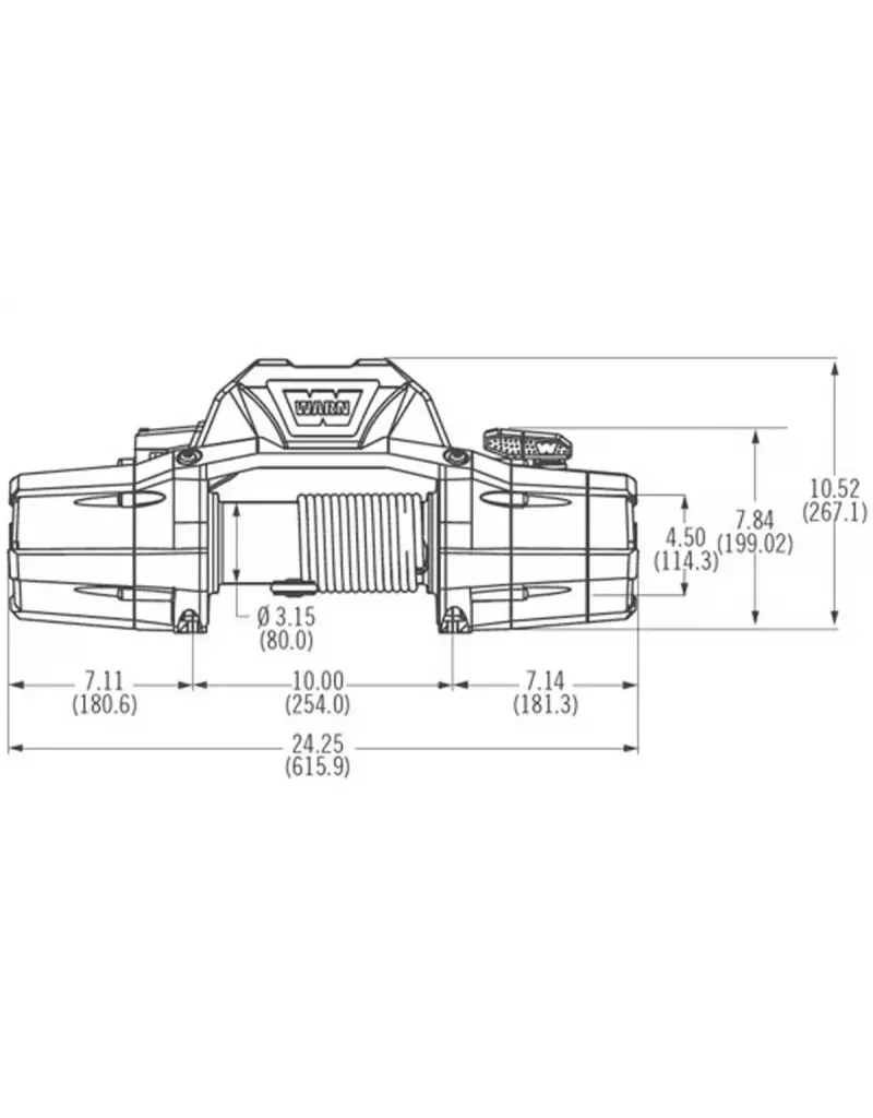 WARN ZEON 12S 12000LB 5.4 t winch with spydura synthetic rope