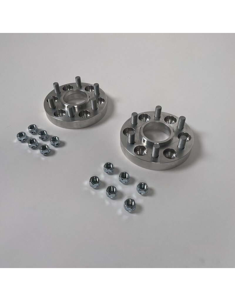 2 élargisseurs de voie à 23 mm (acier) pour FORD TRANSIT 2025+ avec jantes 6 trous (6x120)