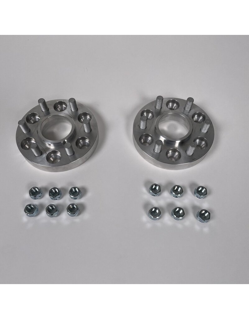 2 élargisseurs de voie à 23 mm (acier) pour FORD TRANSIT 2025+ avec jantes 6 trous (6x120)