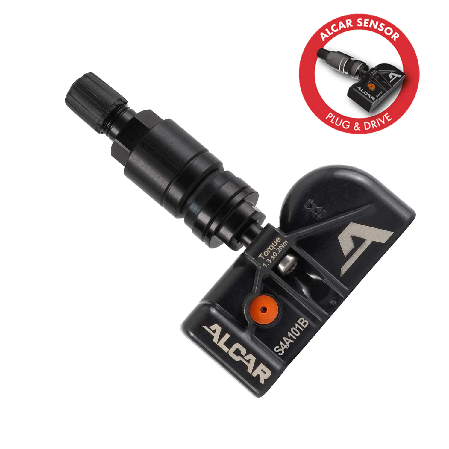 Capteur TPMS Alcar Plug&Drive en acier noir