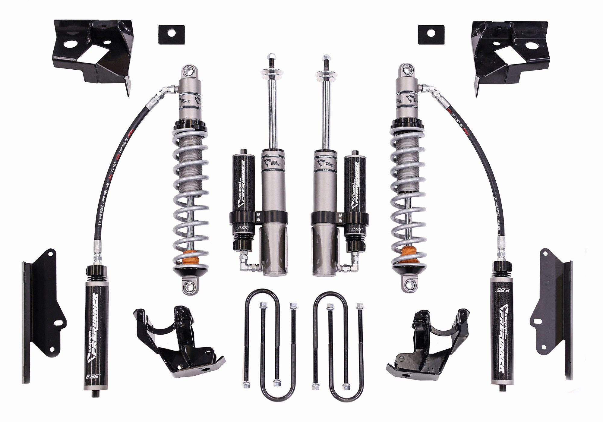 Kit de suspension Offroad 2.65 Prerunner pour Mercedes Sprinter 906/907 4x4 , réglable en hauteur (AR) avec rehausse de carrosserie de 0 à 50 mm, par 4x4proyect