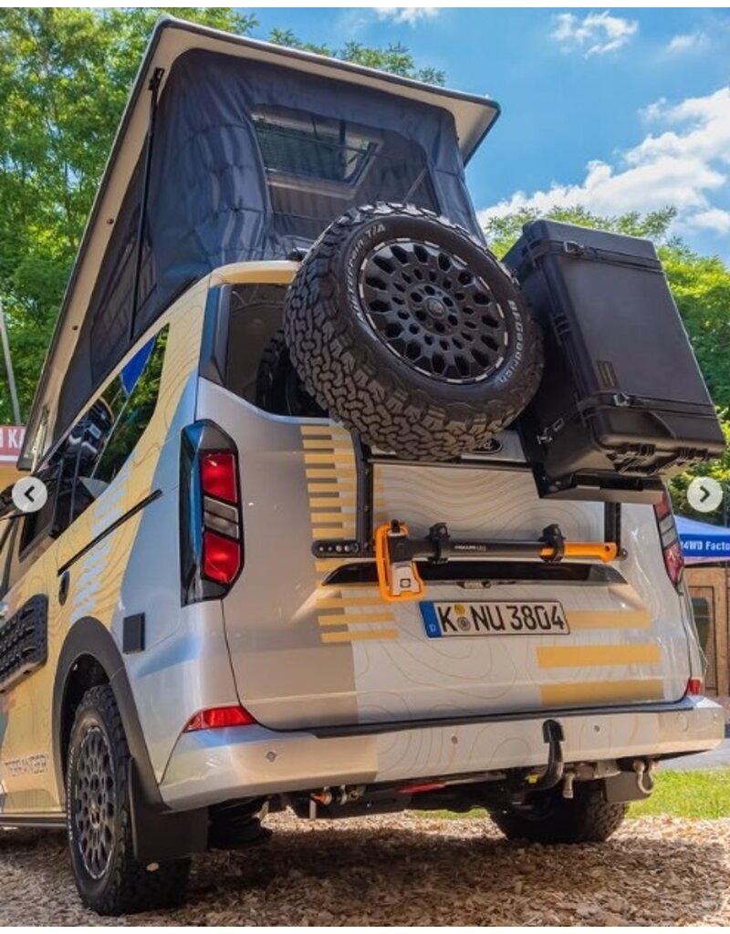 Heckträgersystem "Modular" für die Heckklappe des Ford Transit Custom / Tourneo Custom V710 (NRN/NXN) und VW T7 - New Transporter