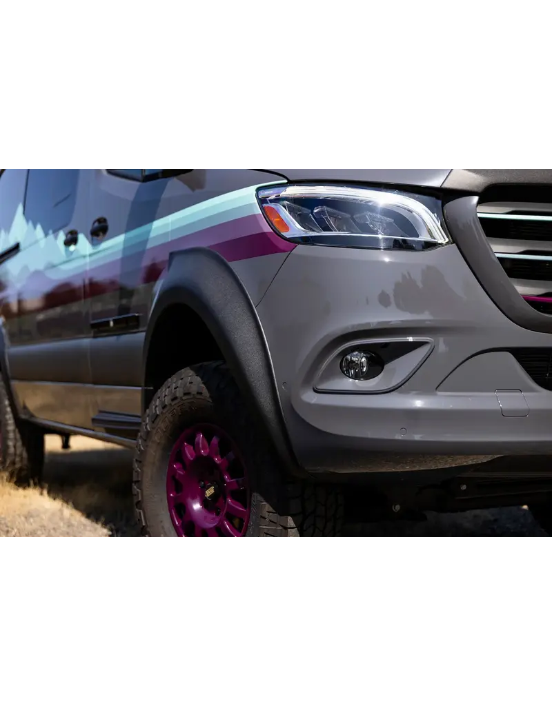 Desert Defender Big Tire Fender Flares – Pointed Rear Design for max Tire Clearance , Full kit for Sprinter 907/VS30