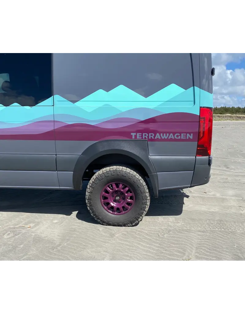 Desert Defender Radlaufverbreiterungen für große Reifen – spitz zulaufendes Heckdesign für maximale Reifenfreiheit, Komplettset für Sprinter 907/VS30