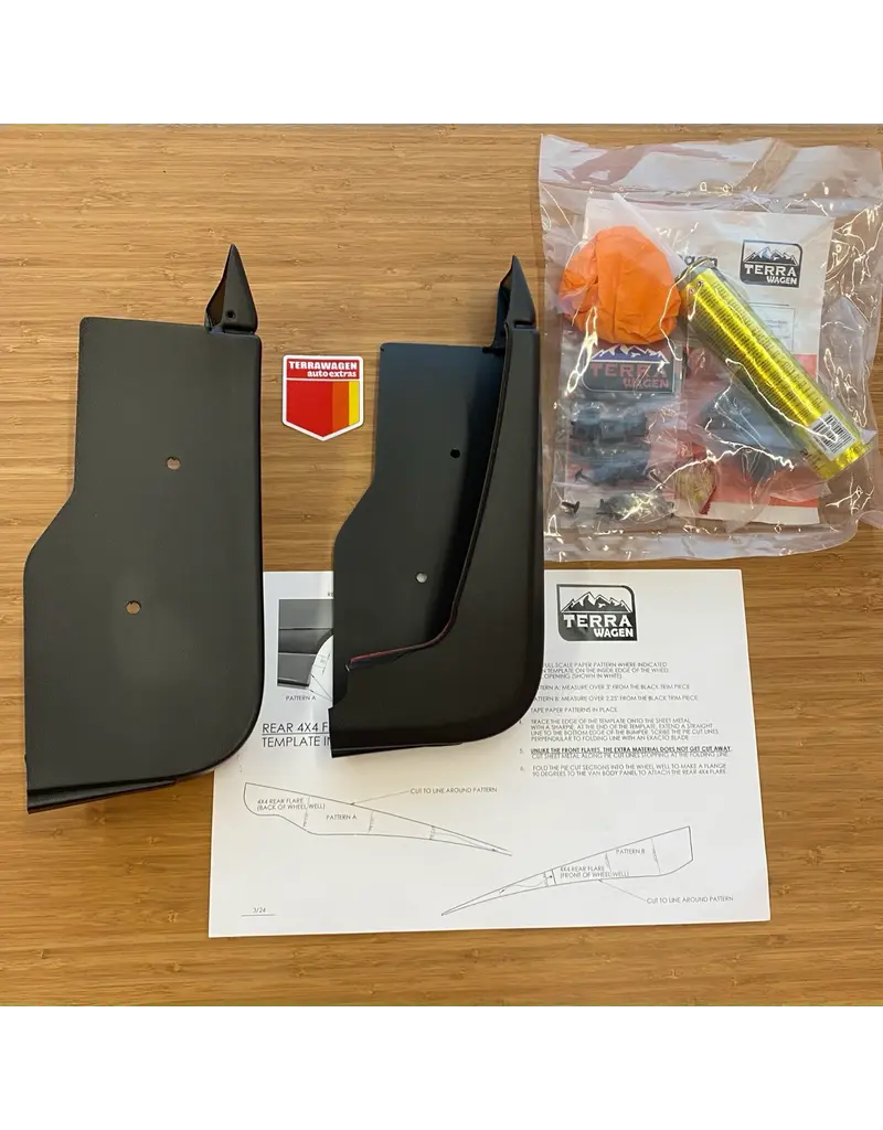 Kit de garde-boue arrière Mondo pour Mercedes Sprinter 907/VS30 – Solution d'espace libre à l'arrière pour les pneus plus larges