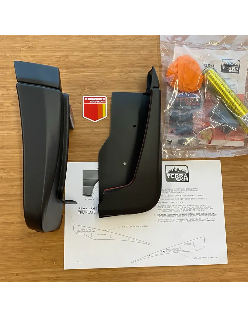 Kit de garde-boue arrière Mondo pour Mercedes Sprinter 907/VS30 – Solution d'espace libre à l'arrière pour les pneus plus larges