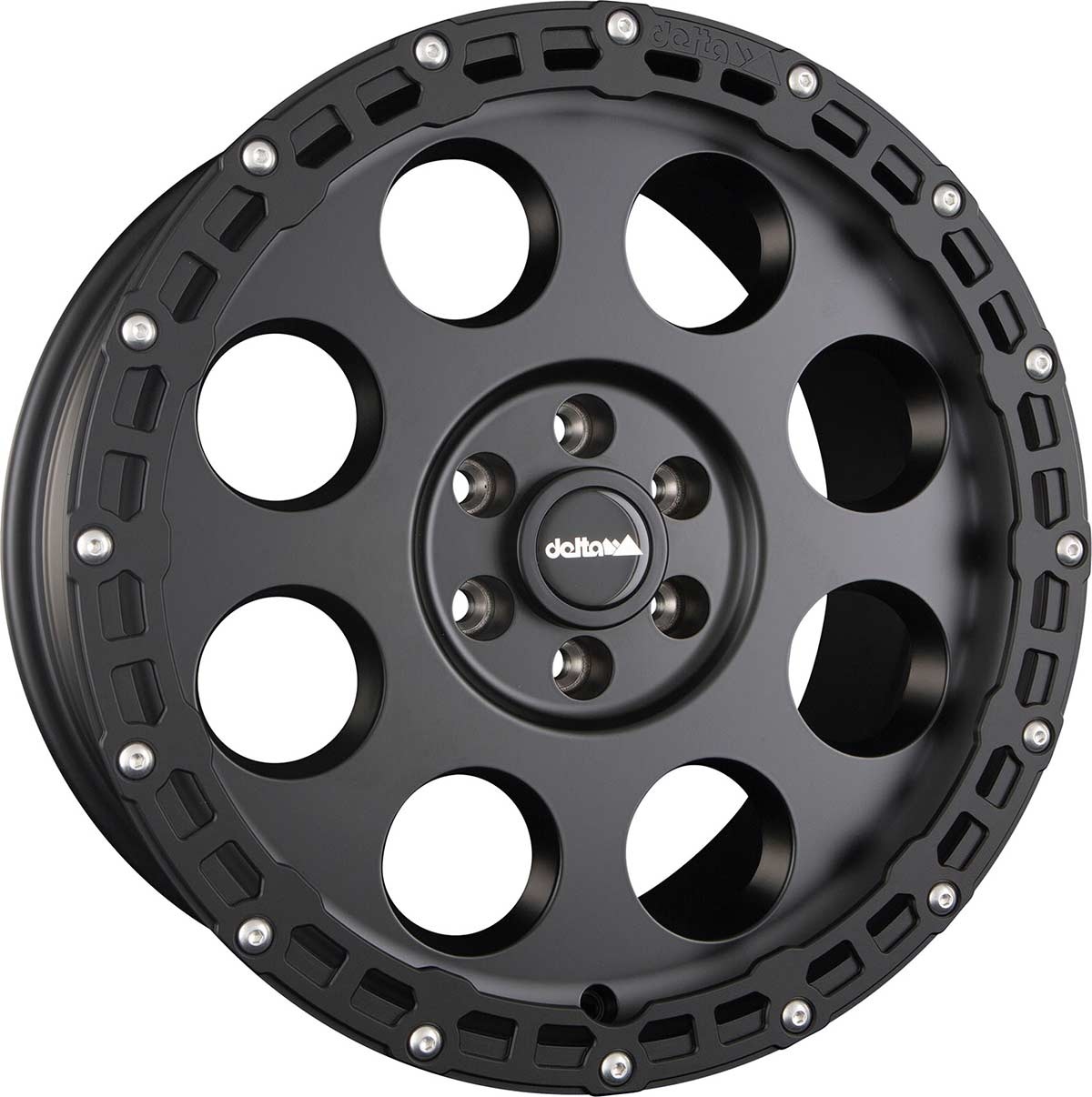 Delta Klassik B RUGGED , Jante alluminium noir, 8Jx17H2, 6x120, ET 40 pour FORD TRANSIT à partir de 2025 avec roues en 6x120