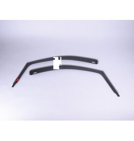 Rain/wind deflectors (pair) for Ford Transit Custom V710 (2024+) , smoke gray