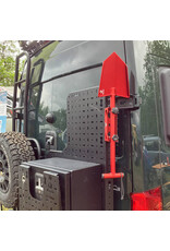 Universal aluminum shovel in red or black