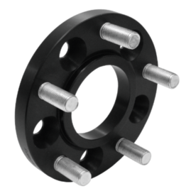 2 schwarz eloxierte Alu Spurverbreiterungen à 20 mm (40 mm /Achse) für FORD TRANSIT CUSTOM V710 (NRN/NXN) 6x120 und VW Transporter T7 (2025+)