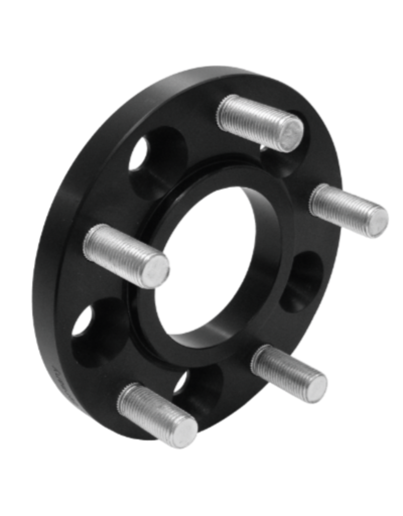 2 élargisseurs de voie en aluminium anodisé noir de 20 mm (40 mm / essieu) pour FORD TRANSIT CUSTOM V710 (NRN/NXN) 6x120 et VW Transporter T7 (2025+)