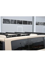 long Basic Space Rack – modular universal roof rack system for Ford Transit/Tourneo Custom (V710/NRN/NXN) & VW Transporter T7 (MSN) with short wheel base