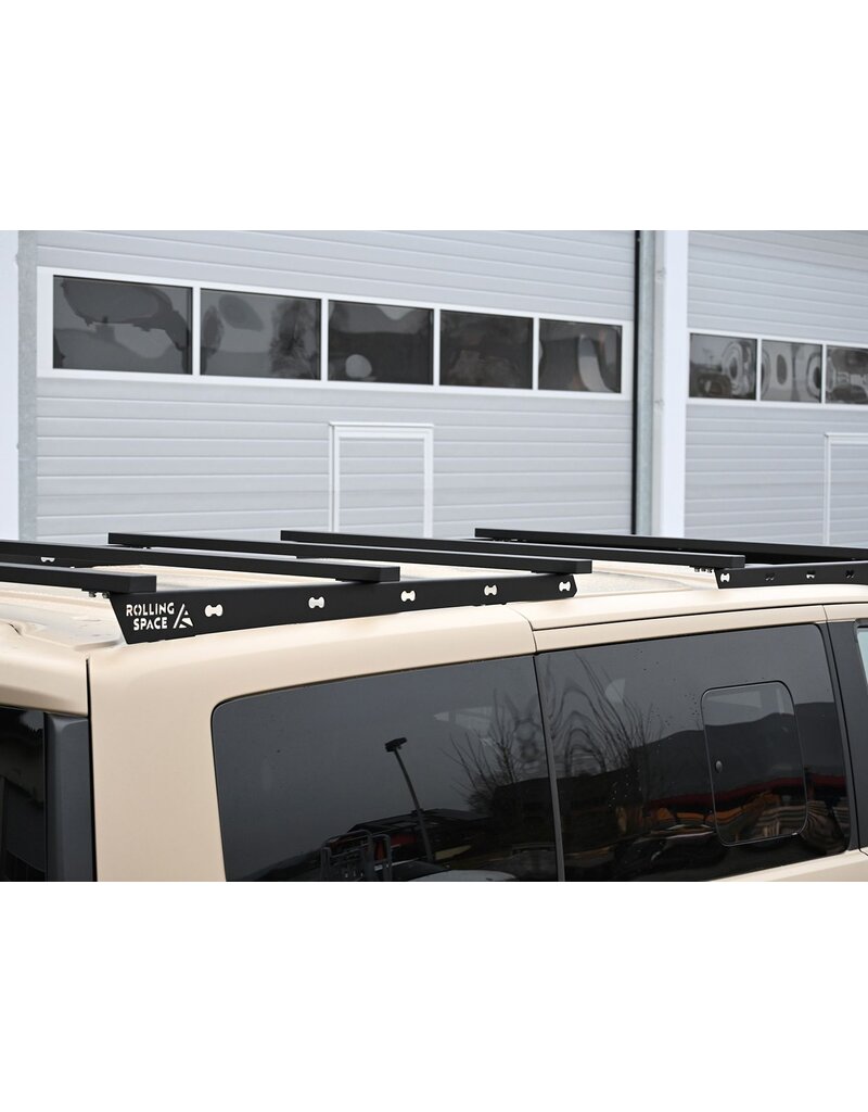 Basic Space Rack long – le système de galerie de toit modulaire universel pour Ford Transit/Tourneo Custom type V710/NRN/NXN et VW Transporter T7 type MSN à empattement court