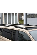 long Basic Space Rack – modular universal roof rack system for Ford Transit/Tourneo Custom (V710/NRN/NXN) & VW Transporter T7 (MSN) with short wheel base