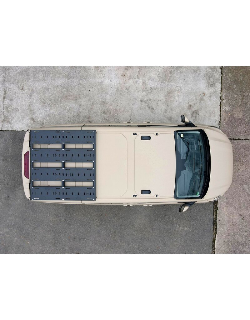 1/2 Space Rack Advanced – modulares universelles Dachträgersystem für Ford Transit/Tourneo Custom (V710/NRN/NXN) & VW Transporter T7 (MSN) mit kurzem Radstand