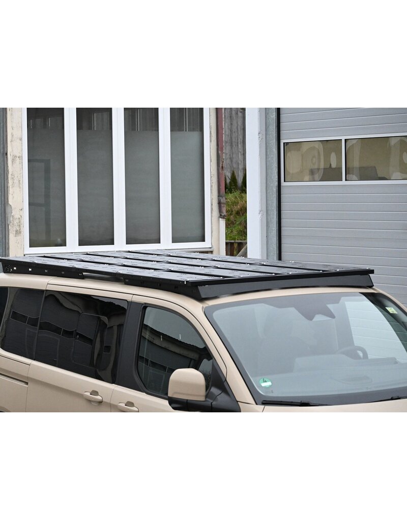 Space Rack Advanced long – le système de galerie de toit modulaire universel pour Ford Transit/Tourneo Custom type V710/NRN/NXN et VW Transporter T7 type MSN, empattement court