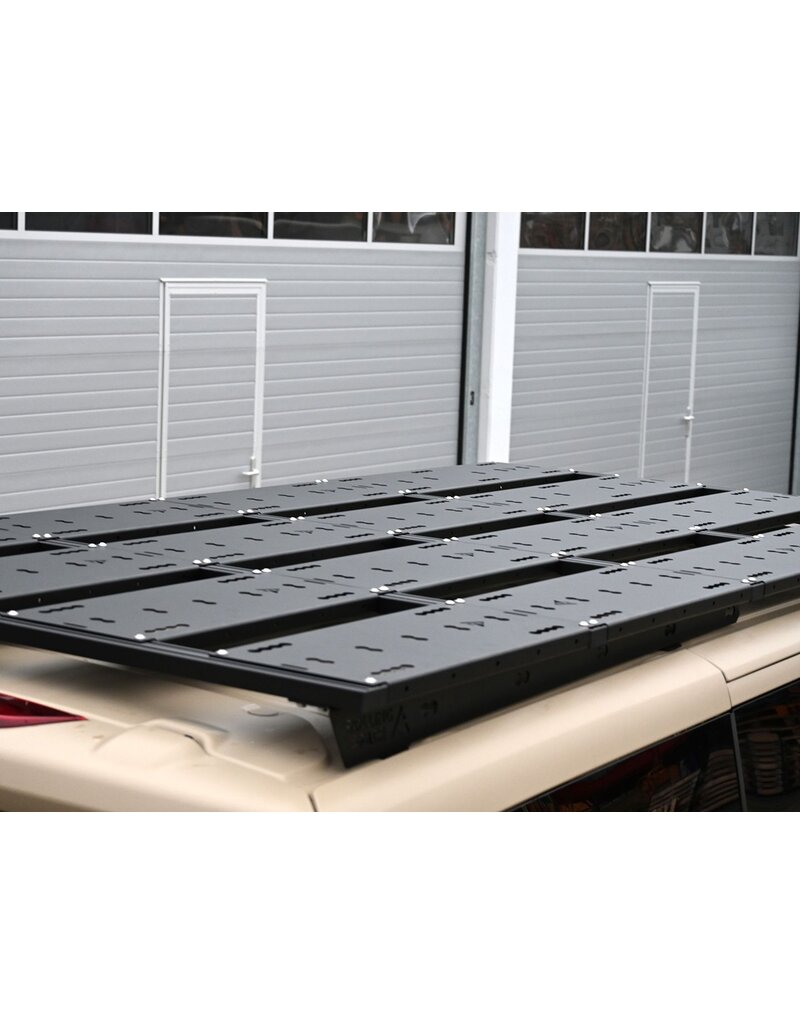 Space Rack Advanced long – modular universal roof rack system for Ford Transit/Tourneo Custom (V710/NRN/NXN) & VW Transporter T7 (MSN), short wheel base