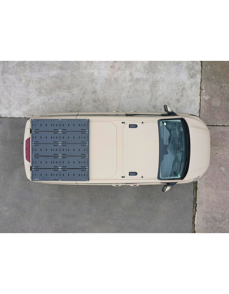 1/2 Space Rack PRO – modulares universelles Dachträgersystem für Ford Transit/Tourneo Custom (V710/NRN/NXN) & VW Transporter T7 (MSN) mit kurzem Radstand