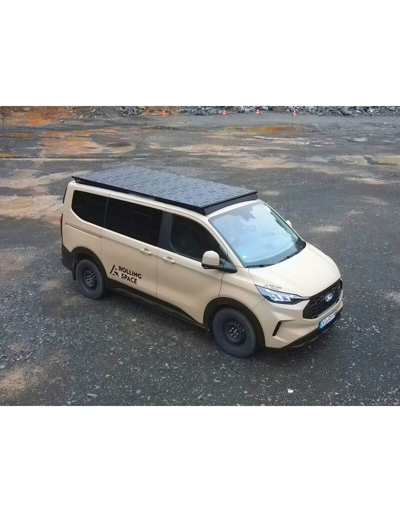 Space Rack PRO lang – modulares universelles Dachträgersystem für Ford Transit/Tourneo Custom (V710/NRN/NXN) & VW Transporter T7 (MSN) mit kurzem Radstand